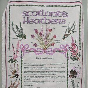 Scotland's Heathers Decorative Cotton Tea Towel Made in Scotland